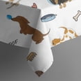 thumbnail image 5 of Cartoon Dachshund Square Tablecloth,Waterproof Square Table Cover,Wipeable Spillproof Washable Table Cover for Home Kitchen Party Decor 60"x60"(152x152cm), 5 of 6