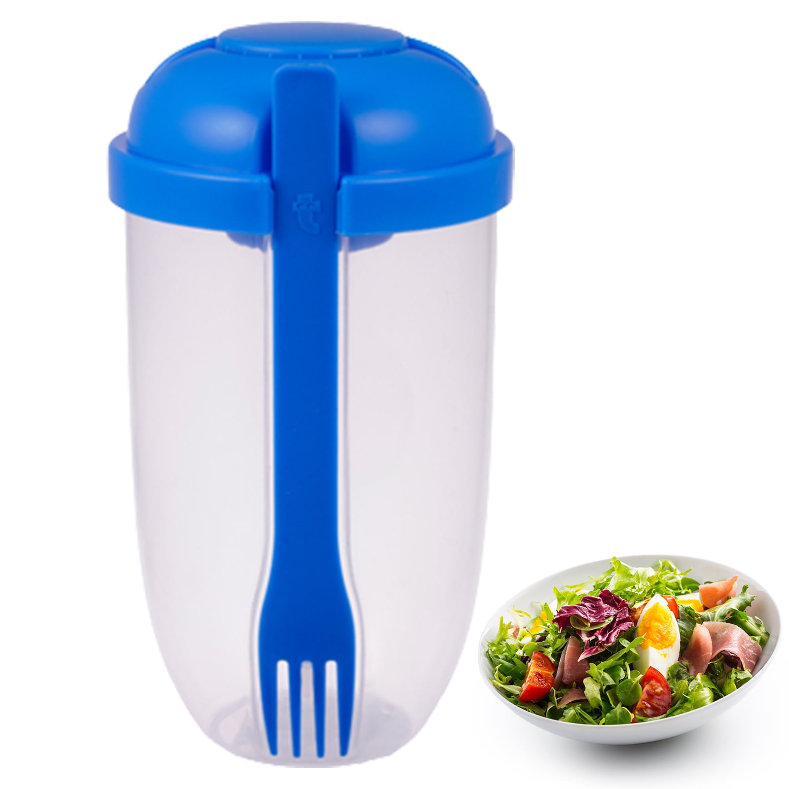 MATHOWAL Bottle Salad Container For Lunch CupTyped Salad Container As