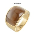 thumbnail image 4 of Sonducket Mujeres Hombres Anillo Decorativo Moda Elegante Unisex Piedra Mano Joyería Artesanía Pareja Decoración COLLAR COLGANTE Ropa, zapatos y accesorios Miscelánea Piedra de café Talla 9, 4 of 6