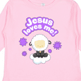 thumbnail image 4 of Inktastic Jesus Loves Me Cute Lamb and Flowers Boys or Girls Long Sleeve Toddler T-Shirt, 4 of 5