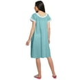 thumbnail image 4 of Moomaya Short Sleeve Nightdress For Ladies Printed Button Placket Nightwear, 4 of 4