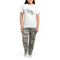 thumbnail image 4 of CafePress - My Dog Lets Me Sleep On The Bed Pajamas - Women's Short Sleeve Print T-Shirt and Pants Light Cotton Pajama Set, 4 of 7