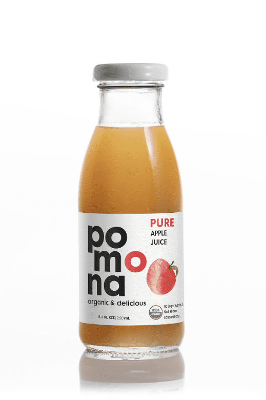 Pomona Organic Juices Apple Juice, 8.4 oz, 12-Pack