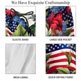 thumbnail image 4 of luoweisi Men's Beach Shorts Quick Dry Swim Trunks with Mesh Lining American Flag and Plants 2XL, 4 of 5