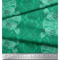 thumbnail image 2 of Soimoi Cotton Jersey Fabric Black Sketch Paisley Printed Craft Fabric by The Yard 58 Inch Wide, 2 of 3