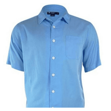 Cremieux Classics Men's, Button Up Short Sleeve Shirt, Blue, L