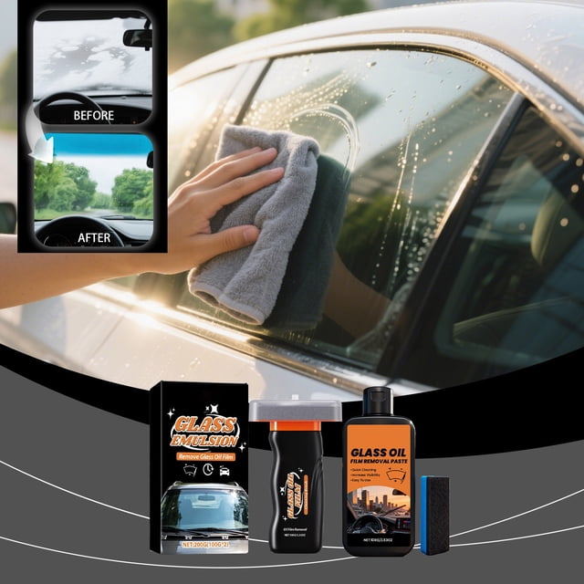 Rewenti Glass Oil Film Care Set Efficient Stain Removal Window Specific Glass Ink Protection Safety
