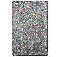thumbnail image 4 of Color Your Own Cartoon Blanket Black And White Graffiti Interactive Doodle Throw With Cozy Lamb Fleece Back For Creative Fun And Warm Relaxation, 4 of 8