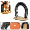 thumbnail image 2 of Cat Hair Brush Scratcher Cat Toy Automatic Tickle Cat Supplies 2 In 1 Arch Cat Self Groomer Tool, 2 of 9