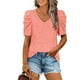 thumbnail image 2 of Camisa Casual Higoodz suave y Cómoda para mujer Tela Elástica de color Sólido, 2 of 6