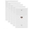 thumbnail image 2 of Placa de Pared Ethernet Paquete de 5, 1 Puerto Cat6 RJ45 Cable Etherne, 2 of 2