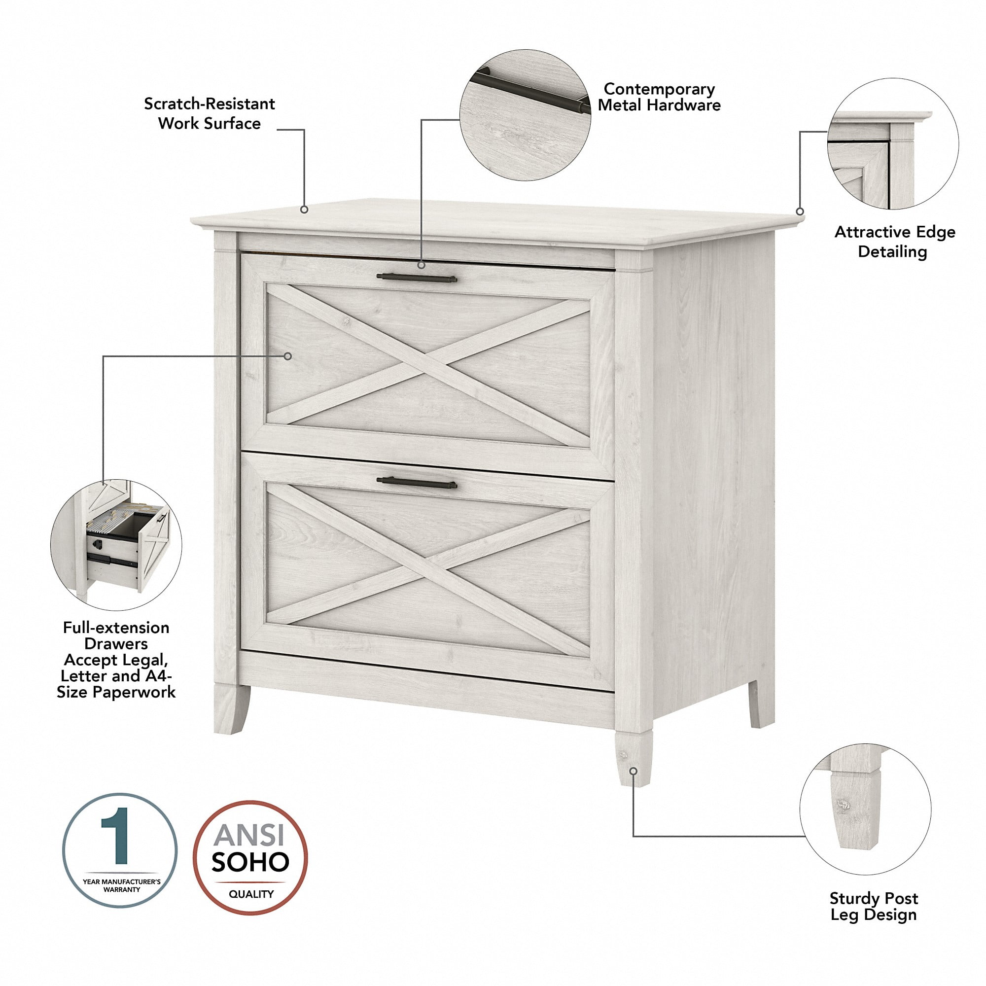 Whalen Furniture Brookhaven 2 Drawer File Cabinet | Cabinets Matttroy