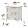 Bush Furniture Key West Lateral File 2 Drawer, Linen White Oak