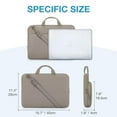 thumbnail image 4 of BAGSMART 15.6"-16" Laptop Shoulder Bag Laptop Sleeve Case Compatible with MacBook Pro, HP, Dell, Acer Aspire, Asus Notebook, Shockproof Soft Padded Zipper Cover Carrying Computer Bag, Gray, 4 of 6