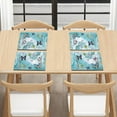 thumbnail image 4 of Placemats Set of 6, Stain Scratch Resistant Heat Resistant Mats Multi-use PVC Weave Table Mats for Dining Room Kitchen Table Home Decoration, Butterfly Blue Marble, 4 of 6