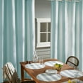 thumbnail image 4 of TOWN & COUNTRY BASICS Cabana Solid Heavyweight Indoor Outdoor Curtains, Light Filtering Opacity with Grommet Top, Water Repellent, 2-Pack Set, 54"x96", Blue, 4 of 11