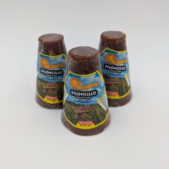Mi Huerta - Piloncillo GGA1 Sugar Cane Panela - 100% Natural Unrefined Whole Brown Sugar Cane - 3 pack of 8oz cones