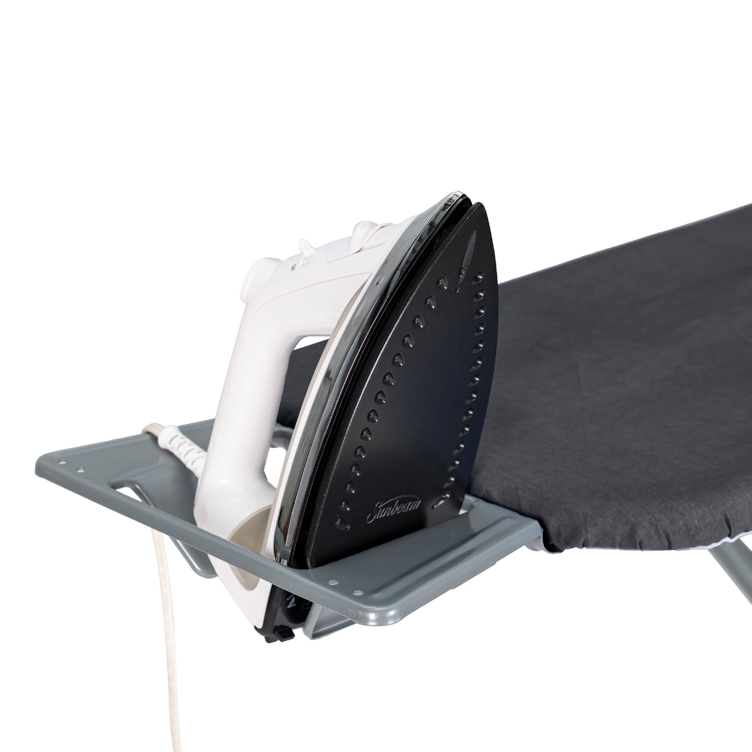Seymour Home Products Adjustable Freestanding Ironing Board with Mesh Top and Iron Rest, Steel Frame with 100% Cotton Cover, Charcoal