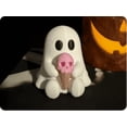 thumbnail image 6 of Cute Ghost Halloween Decor, Mini Adorable Ghost Figurine with Skull Ice Cream, Spooky Season Tabletop Ornament for Desk, Shelf, and Party, 6 of 6