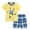 Yellow, variant on Fesfesfes Toddler Sweatshirt 2-5T Outfit Short Sleeve T-Shirt Sets Suit Summer Kids Suit Round Neck Childrens Two piece Set