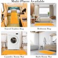 thumbnail image 6 of 2 Pieces Kitchen Rugs, Abstract Anti Fatigue Non Slip Foam Cushioned Orange Tangerine Art Graffiti Comfort Indoor Floor Mat Runner Rug Set for Laundry Office Sink Bathroom (17"x48"+17"x24"), 6 of 6