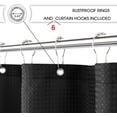 thumbnail image 4 of Waffle Fabric Shower Curtain Stall Shower Curtain for Bathroom Heavy Duty Quality Waffle Shower Curtain for Hotel Bathtubs RV, 36 x 72 inch, Black, 4 of 6