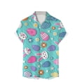 thumbnail image 4 of Easter Shirts for Men Button Down Short Sleeve Lapel Tops Funny Easter Eggs Print Spring Tees, 4 of 4
