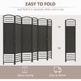 thumbnail image 4 of HOMCOM 5.6ft Folding Room Divider, Freestanding Privacy Screen, Black, 4 of 10