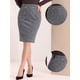 thumbnail image 2 of Falda Lápiz de Tweed para Mujer Falda Clásica de Invierno  Negro XS, 2 of 5