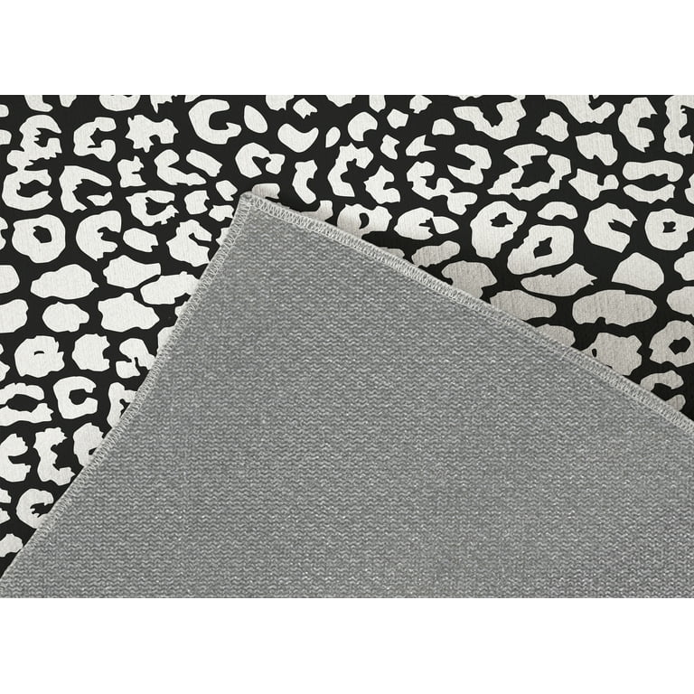 CHEETAH BLACK AND WHITE Indoor Door Mat By Kavka Designs - On Sale