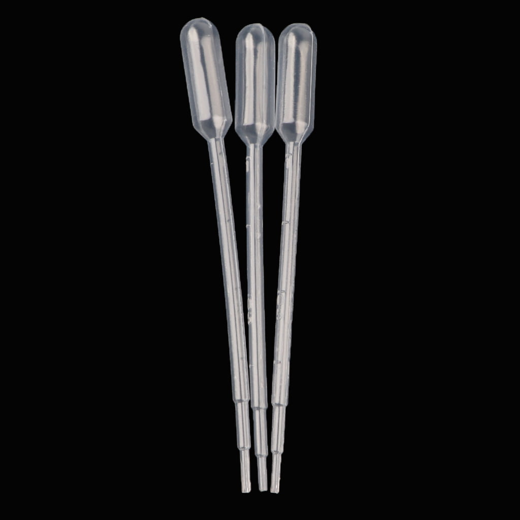 linyiR 100Pcs 1ml Translucent Pipettes Plastic Eye Dropper,Easy to use 