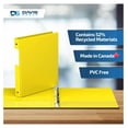 thumbnail image 6 of Premium Economy 1-Inch Binder, 3-Ring Binder for School, Office, or Home, Colored Binder Notebook, Pack of 6, Round Ring, Yellow, 6 of 7