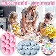 thumbnail image 2 of Molde de huevo y conejito de Pascua, moldes de silicona para dulces, pasteles, chocolate, moldes de chocolate para hornear, moldes de dulces para fiestas de cumpleaños para niños Adepaton LRWJ073-3, 2 of 5