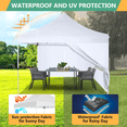 thumbnail image 3 of Hoteel 10x10 Pop up Canopy Tent Commercial Instant Canopy with 4 Sidewalls & Sandbags, UPF 50+ All Season Portable Tent for Parties Beach Camping Party Event Shelter Sun Shade, White, 3 of 8