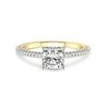 thumbnail image 3 of 5 Carat IGI Certified Cushion Shape Lab Grown Diamond Engagement Ring | 14K Yellow Gold |Grace Micro Pave Eternity Diamond Ring | FG-VS1-VS2 Quality Friendly Diamonds, 3 of 4