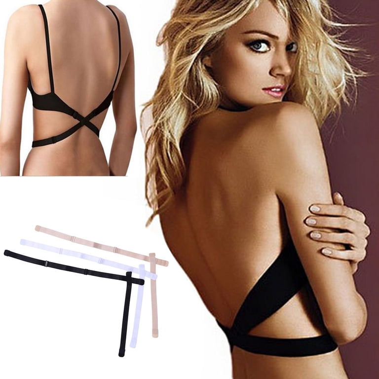 IFANLANDOR Low Back Bra Extension Strap 3Pcs White Polyester Cotton for  Summer Dress - Walmart.com