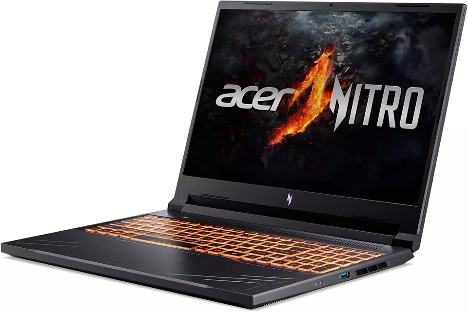 Acer Nitro V 16 ANV16-41 - AMD Ryzen 7 - 8845HS / up to 5.1 GHz - Win 11 Home - GeForce RTX 4060 - 16 GB RAM - 1.024 TB SSD NVMe - 16" IPS 1920 x 1200 @ 165 Hz - Ethernet - Bluetooth, Wi-Fi 6E - obsidian black - kbd: US Intl