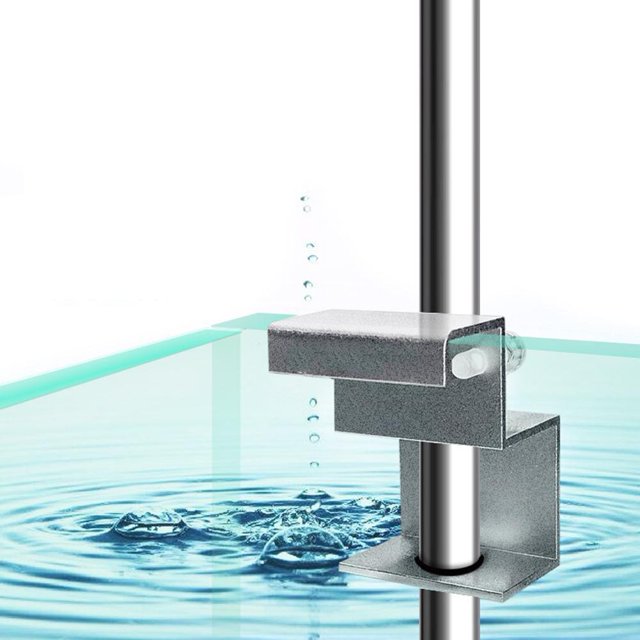 Water Pipe Fixing Clamp Aluminum Alloy Inlet Outlet Hose Holder Fish Tank Aquarium Tool He Qiyong unisex