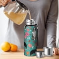 thumbnail image 4 of 20 Oz Australian Shepherd Floral Coffee Tumbler Double Wall Insulated Stainless Steel Water Bottle | Metal Reusable Thermoses Flask with Cup Cap | Leak & Sweat Proof with Anti-Dust Lid, 4 of 7