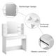 thumbnail image 4 of FlkwoH【NUEVO】Tocador grande con espejo, cajón, 4 estantes de almacenamiento, tocador con tocador de madera, blanco, regalo para mujeres y niñas (silla no incluida), 4 of 5