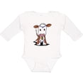 thumbnail image 3 of Inktastic Little Brown Cow Boys or Girls Long Sleeve Baby Bodysuit, 3 of 5