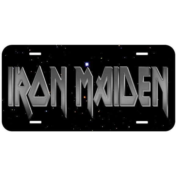 Iron Maiden Black Novelty Car Auto License Plate