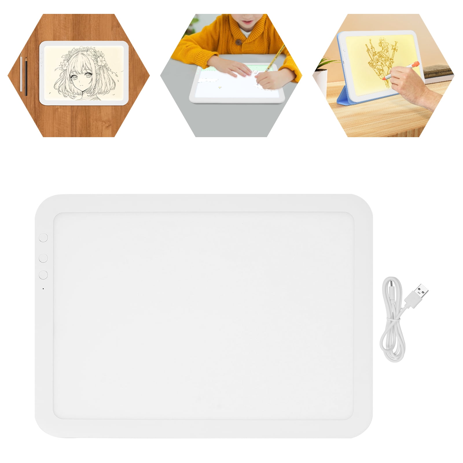 Portable A4 Artcraft LED Bright Light Pad, 3500mah Battery Powered Bright Copy Board Wireless Light Board, Light Pad for Tattoo Drawing, Streaming, Sketching, Animation, Stenciling