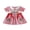 Pink, variant on BemeyourBBs Kids Toddler Baby Girls Birthday Dress Outfit 1 2 3 4 Years Old Birthday Summer Clothes Puff Short Sleeve Doll Collar Front Bow Animal Cake Plaid Gingham Dress