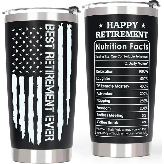 Best Retirement Gifts for Men Coworkers - Funny Happy Retirement Gifts for Men Teachers - Retired Gifts for Men, Cool Retirement Gifts Ideas for Doctors, 20 Oz Retirement Coffee Tumbler Cup