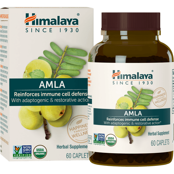 Himalaya Organic Amla supplement Natural Antioxidant for Immune Support, 60 Caplets
