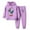 Purple, variant on Bnwani 2 Piece Sets for Girls Spring Hoodies Long Sleeve Letter Cute Shirt Pullover Sweatshirts and Sweatpants