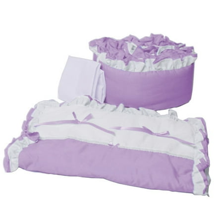 Baby Doll Bedding 3 Piece Portable Mini Crib Bedding Set Walmart