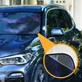 thumbnail image 3 of Universal Fit Accordion Auto Sunshade Windshield Sunshade 55'' x 27.6'' Purple Glowing Butterflies, 3 of 8