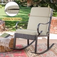 thumbnail image 2 of MOONORAH Outdoor Chair Cushions, 44"L x 21.5"W Patio Seat Cushions Outdoor Chair Pads with Ties, Waterproof Outdoor Chair Cushion Garden Sofa Couch Chair Pads, Sofe Comfortable, Grey, 2 of 9
